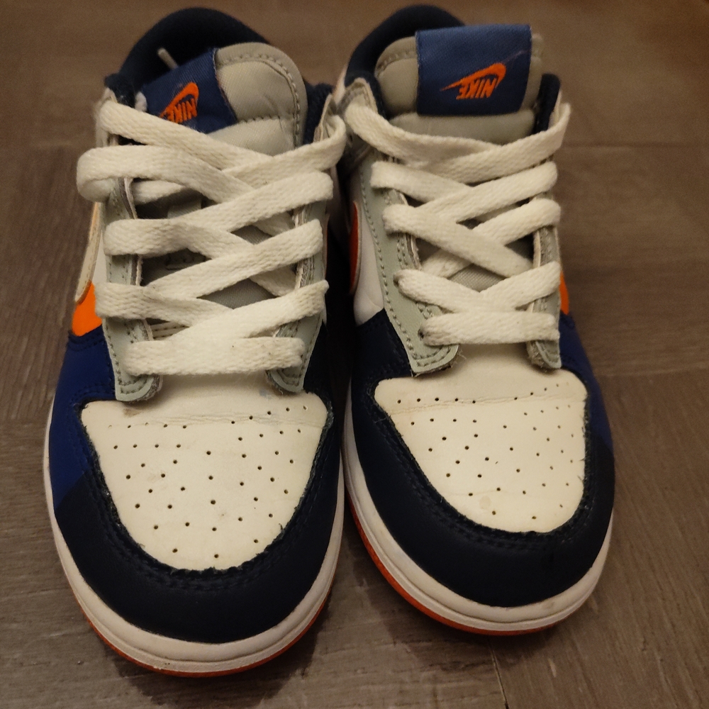 Nike Kids' Sneakers in White, Blue, and Orange - Picture 2 of 8